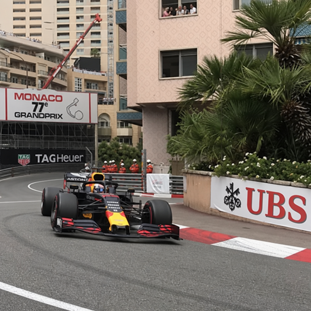 Monoplace de Formule 1 négociant l'épingle de Monaco